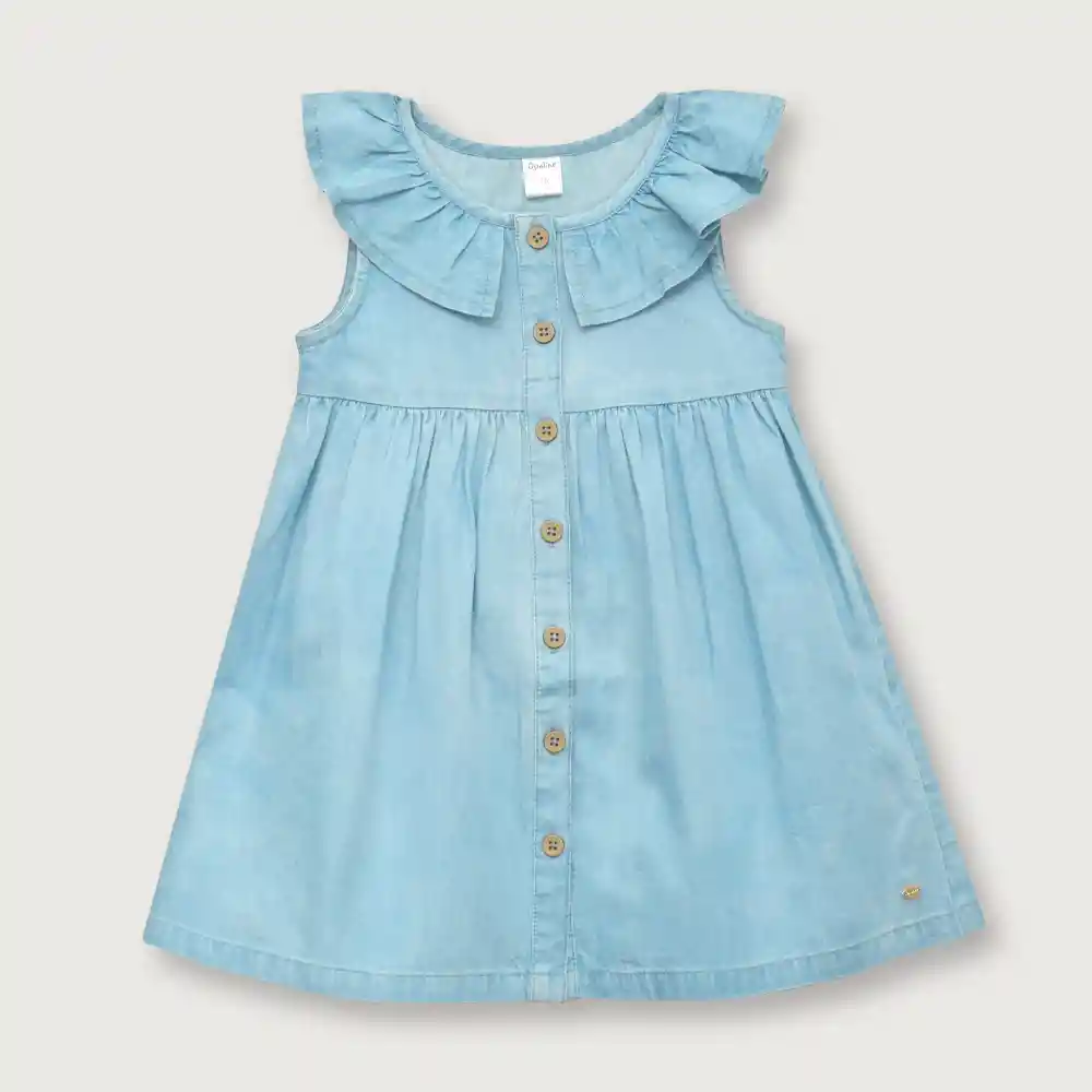 Vestido Sin Mangas Denim Niña Talla 4m