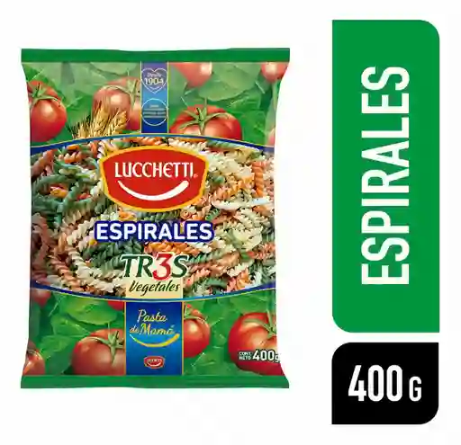 Lucchetti Fideos Espirales 3 Sabores Tomate Trigo y Espinaca