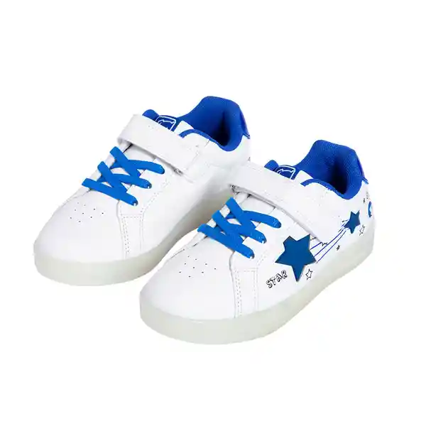 Zapatilla Luces Verano Niño Blanco Pillin 35