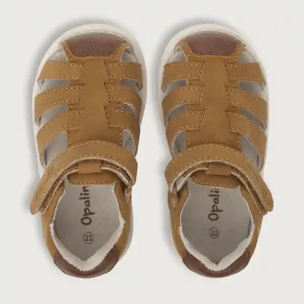 Sandalias Urbana Franciscana Velcro Niño Café Talla 19 Opaline