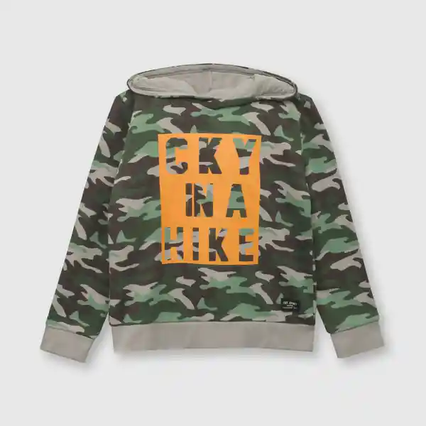 Polerón Cky Camuflado de Niño Verde Militar Talla 4A Colloky