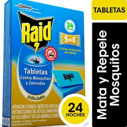Raid Tabletas contra Mosquitos y Zancudos