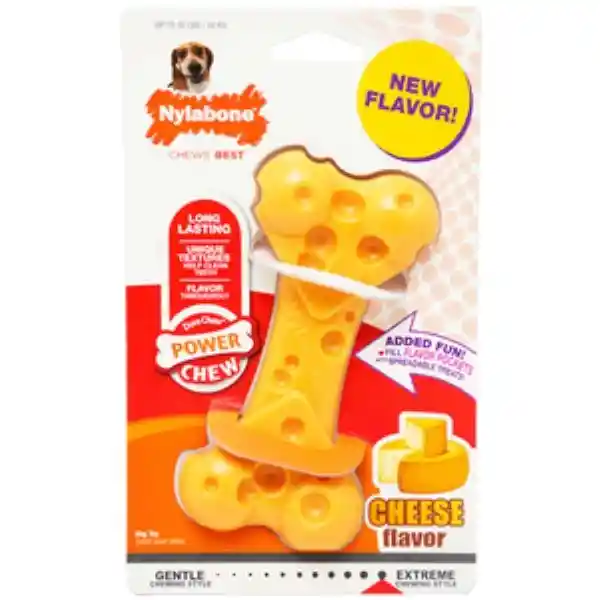 Nylabone Juguete Power Chew Masticable Hueso Sabor Queso