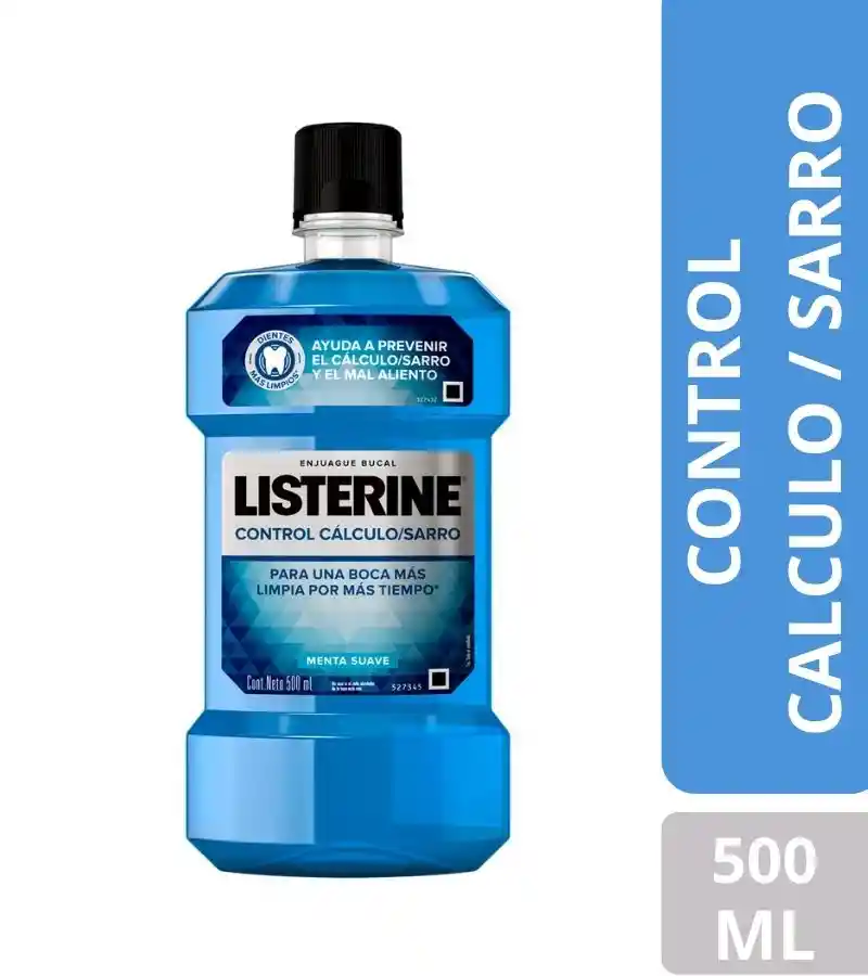 Listerine Enjuague Bucal Control Sarro Menta Suave
