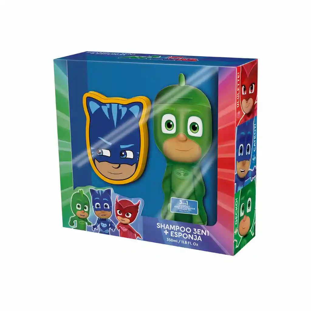 Gecko Estuche de Shampoo + Esponja Catboy