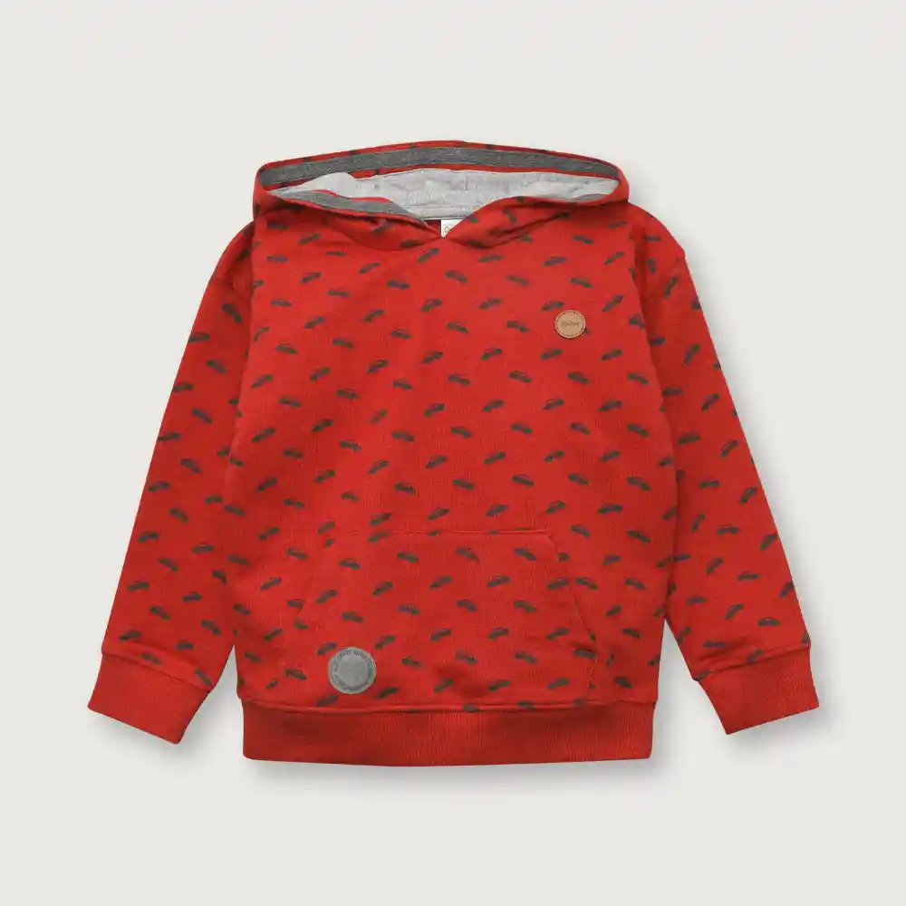 Polerón Con Gorro De Niño Terracota Talla 4a