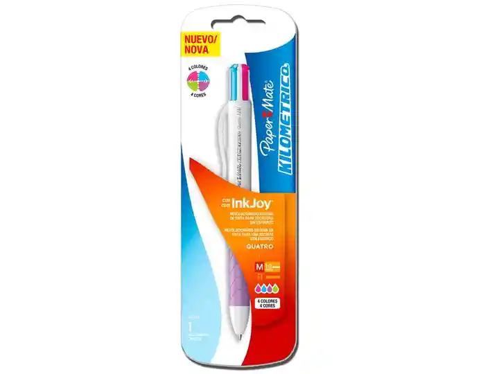 Paper Mate Boligrafo Pasta 4 Colores Fashion Blister 1 Unt