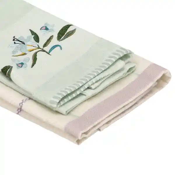 Set Toallas de Visita Flores Casaideas