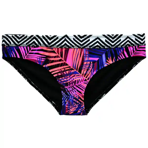 Bikini Calzón Con Pinza Estampado Morado Talla L Samia