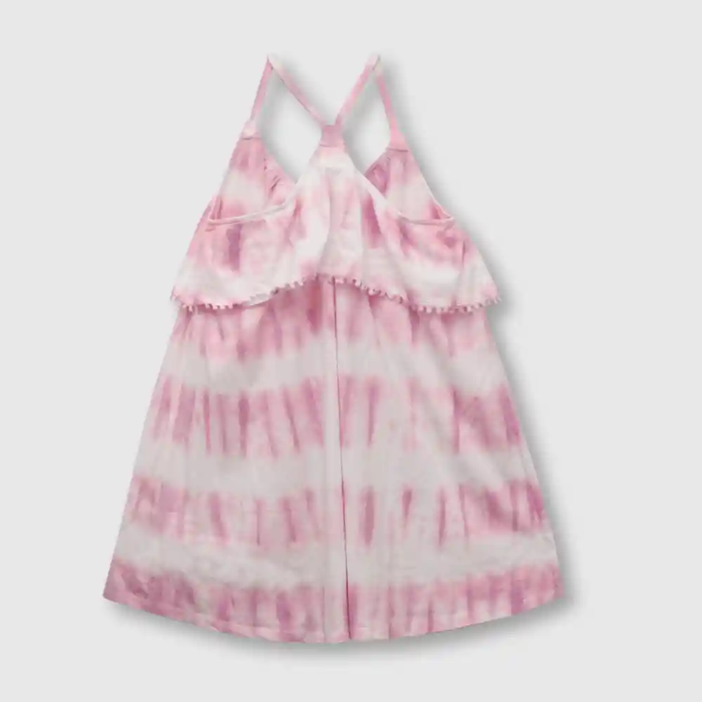 Vestido Teñido Con Manchas De Niña Lila Talla 2 Años