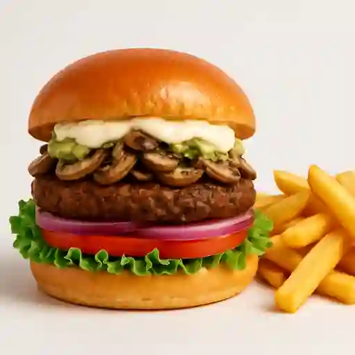 Sándwich Apu (Vegetariano)+Papas Fritas