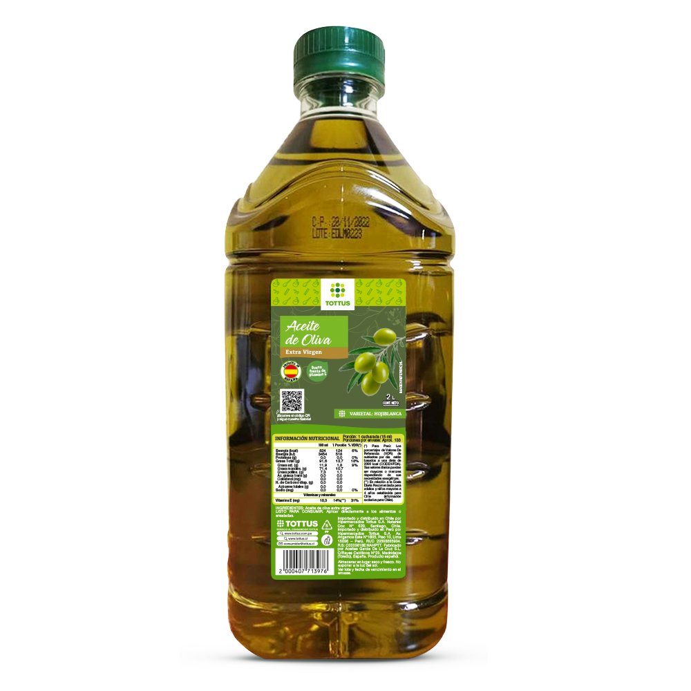 Aceite de Oliva Extra Virgen Tottus 1 L