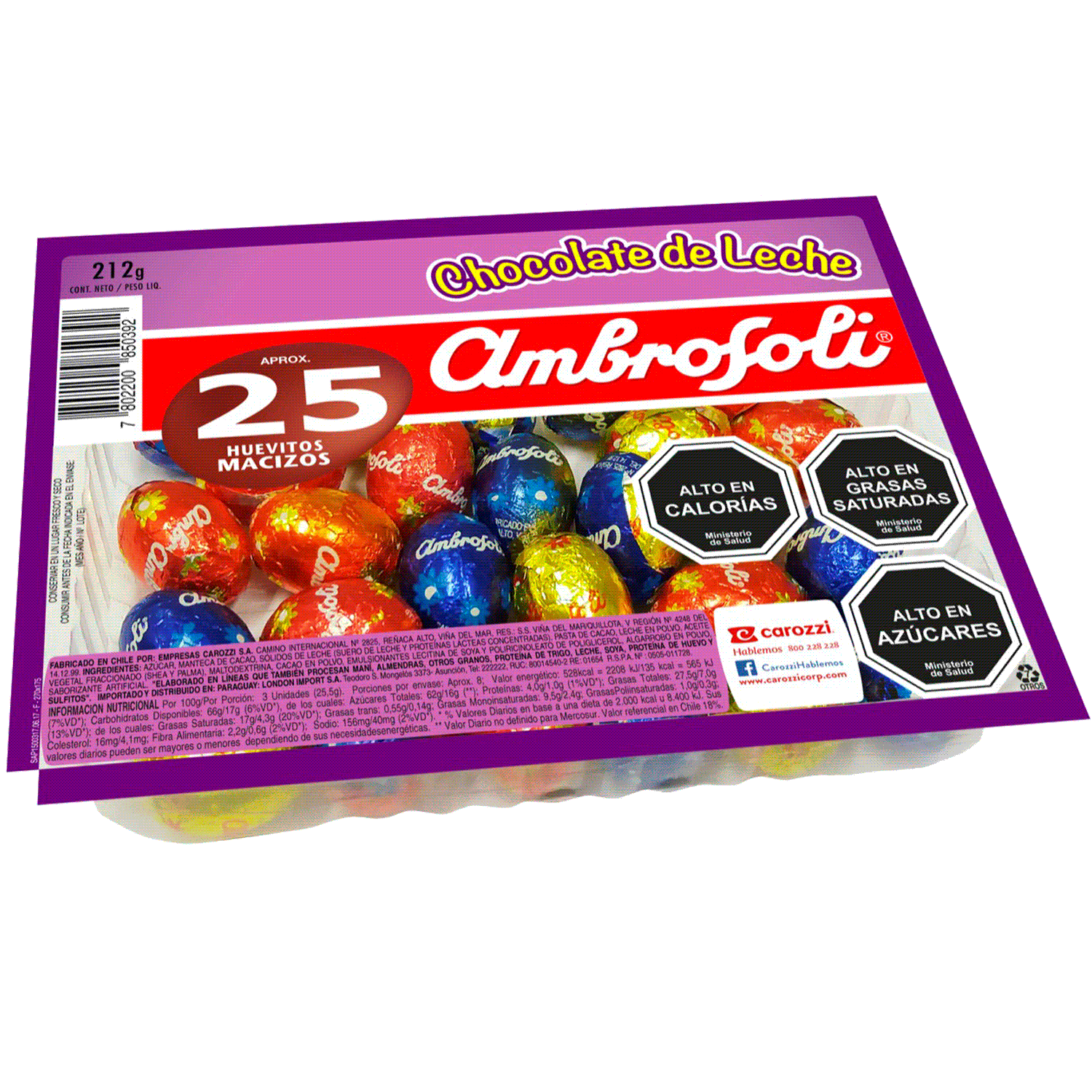 Bandeja Huevo Chocolate Ambrosoli