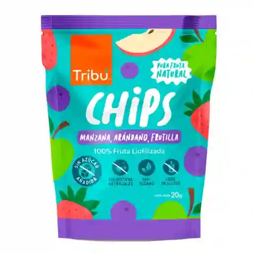 Tribu Chips Mix Manzana Arándano Frutilla Liofilizada