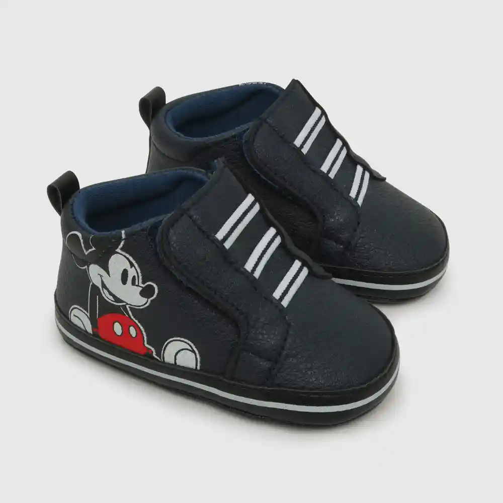 Zapatillas Mickey Velcro De Niño Azul Talla 15