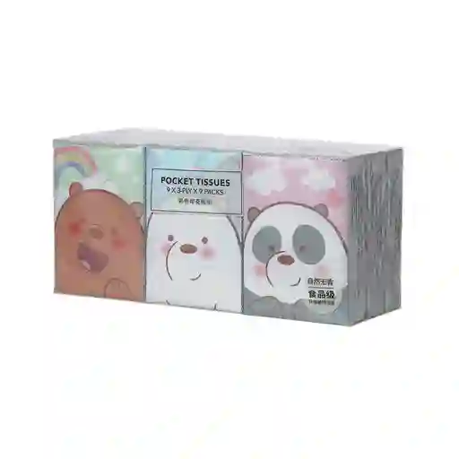 Miniso Pañuelo Desechable Sin Fragancia we Bare Bears