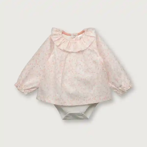 Body Blusa Flores de Niña Rosado Talla 3M Opaline