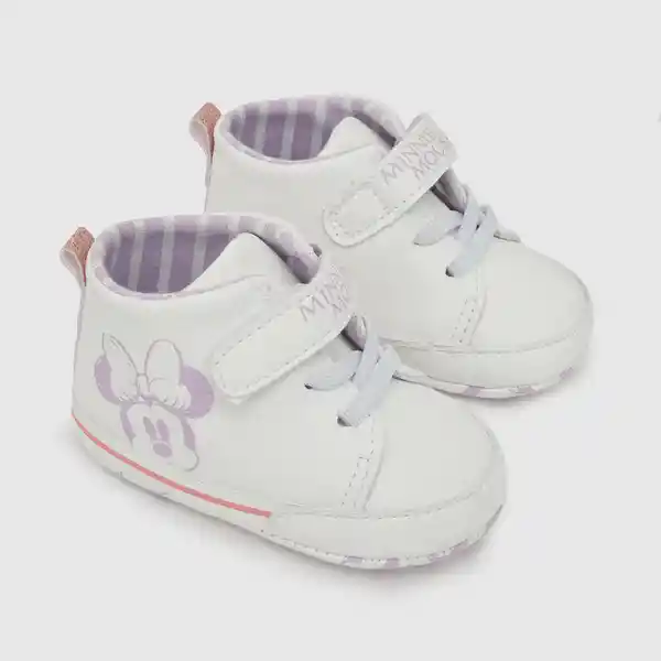 Zapatillas Para Niña Minnie Blanca Talla 17 Colloky