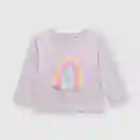 Polera Arcoíris Lila de Bebé Niña Lila Talla 3/6M Colloky