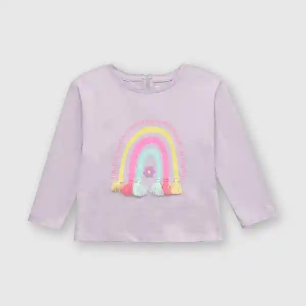 Polera Arcoíris Lila de Bebé Niña Lila Talla 3/6M Colloky