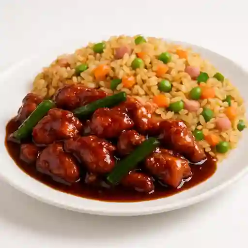 Pollo Mongoliano con Arroz Chino V