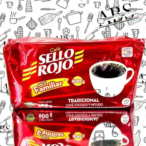 Café Tostado y Molido Sello Rojo 600Gr