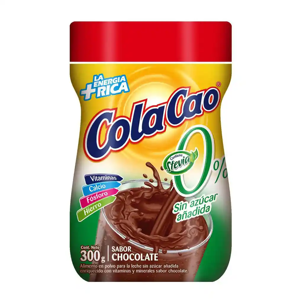 Cola Cao Saborizante de Leche en Polvo Sabor a Chocolate con Stevia