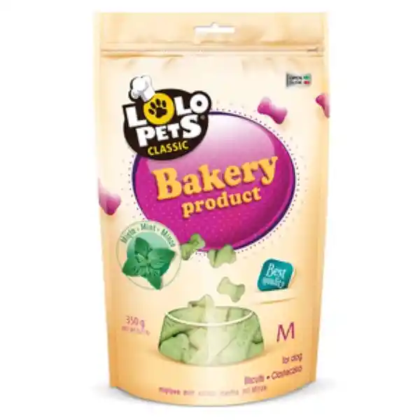 Lolo Pets Galleta  Perro Huesitos de Menta Mediano