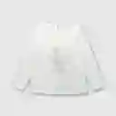 Polera Ardilla de Bebé Niña Blanco Talla 24M Colloky