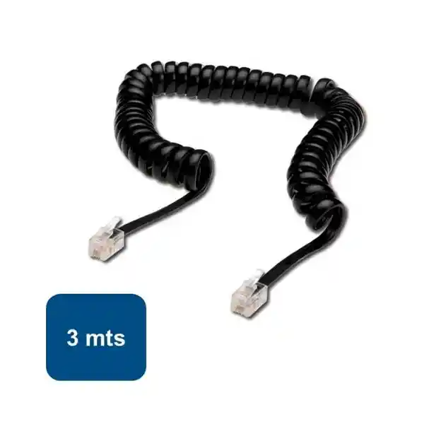 Macrotel Cable Para Auricular Teléfono Negro