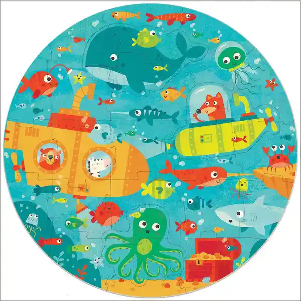 Puzzle Redondo Infantil Bajo el Mar