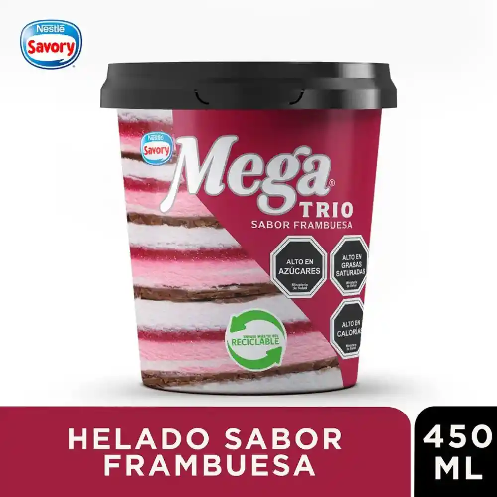 Helado Savory Mega Trio Frambuesa