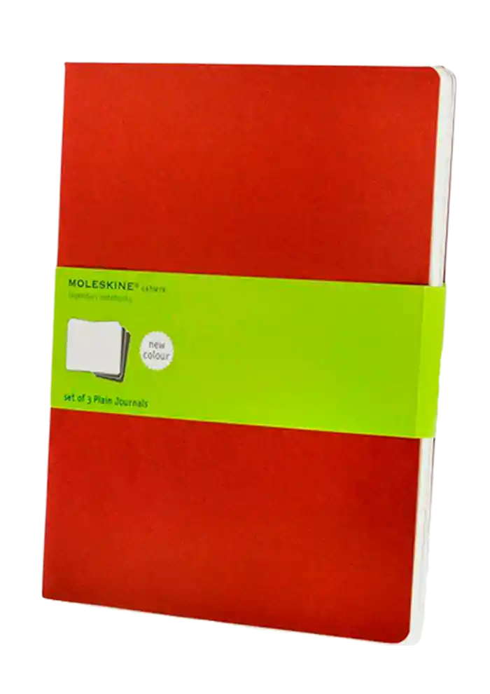 Libretas Cahier. Set De 3 / Xl / Rojo Arándano / Lisa