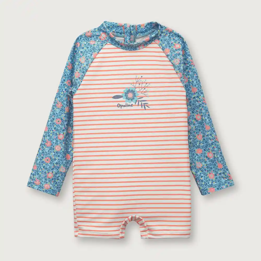 Traje De Baño Uv De Niña Rose Talla 2 Años