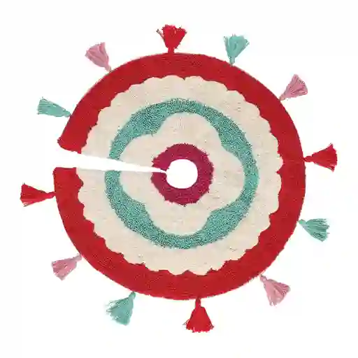 Cubre Árbol Navideño de Algodón Bordado Boucle 60 cm Casaideas