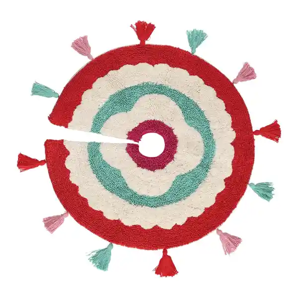 Cubre Árbol Navideño de Algodón Bordado Boucle 60 cm Casaideas