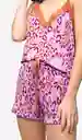 Lounge Pijama Corto Dreamy Animal Berry Encaje Talla XS