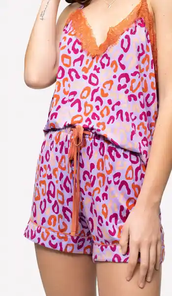 Lounge Pijama Corto Dreamy Animal Berry Encaje Talla XS