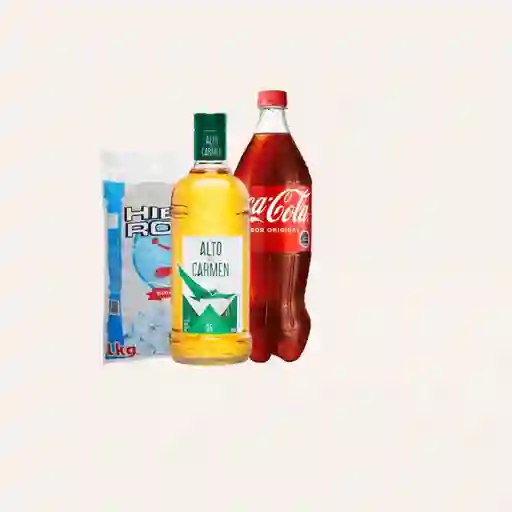 Combo Alto 750 mL + Coca 1.5 L + Hielo 1 Kg