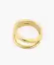 Anillo Acero Inoxidable Doble Dorado 7 Lounge