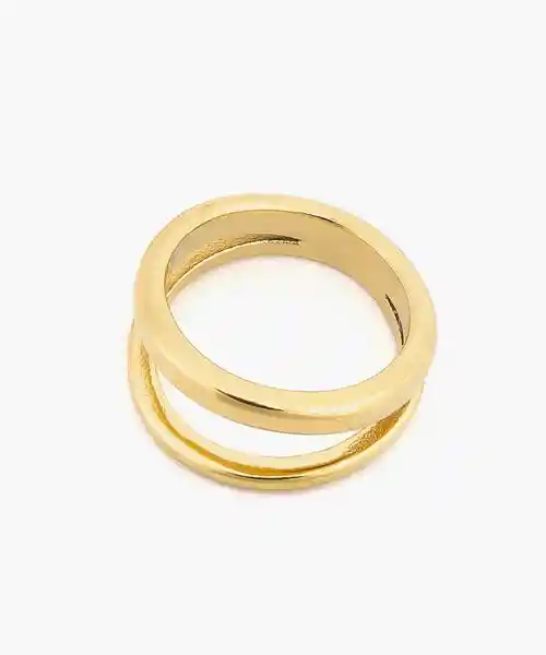 Anillo Acero Inoxidable Doble Dorado 7 Lounge