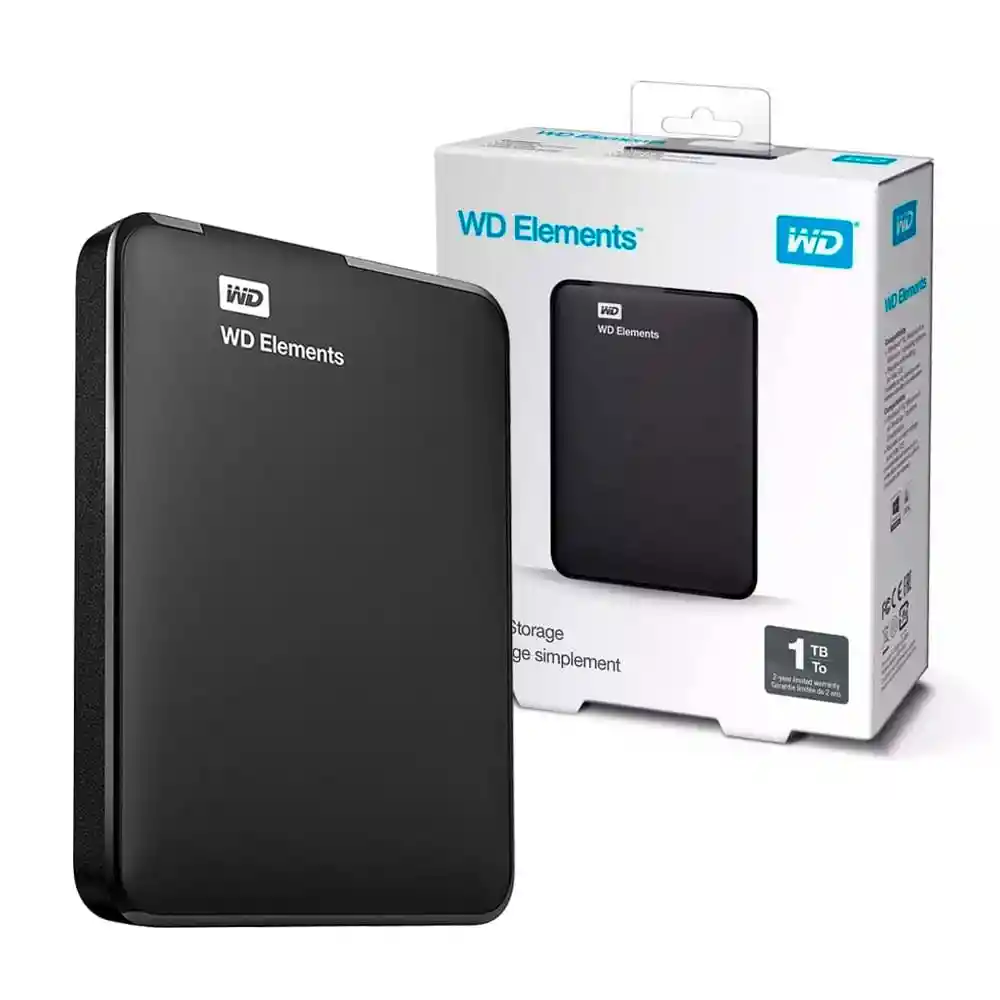 WD Elements Disco Duro Elements 1 Tb Negro Western Digital