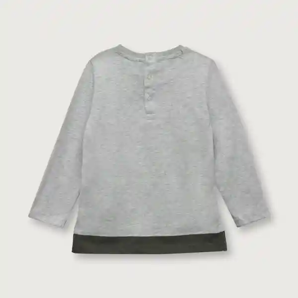 Polera Montaña de Niño Gris Talla 9M Opaline