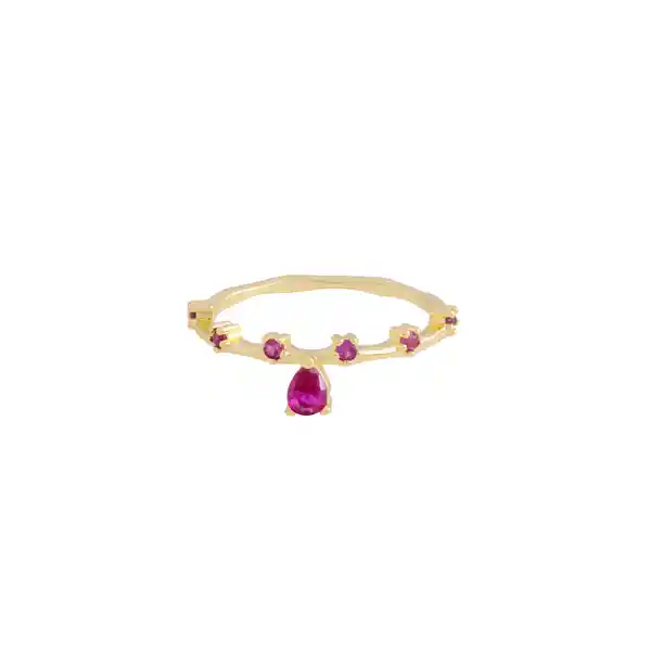 Anillo Dryna Rose Baño de Oro Talla 7 Noa Joyas