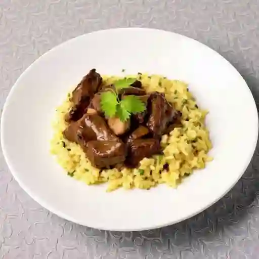 Risotto con Asado de Tira