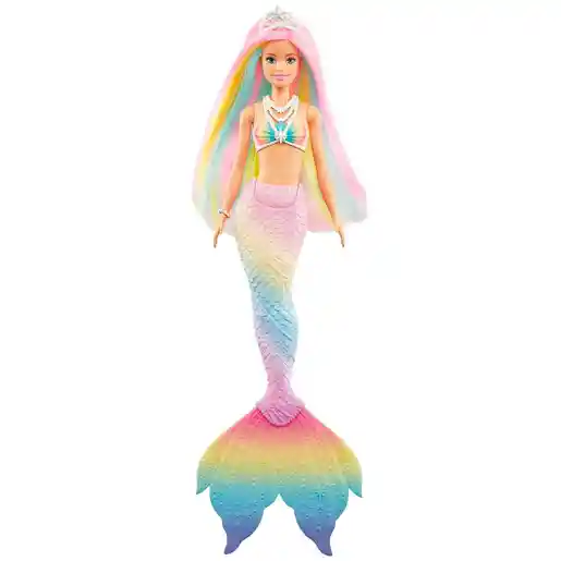 Barbie Juguete Dreamtopia Sirena Arcoiris Magico