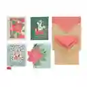 Set de Tarjeta y Sobres Navideños Casaideas