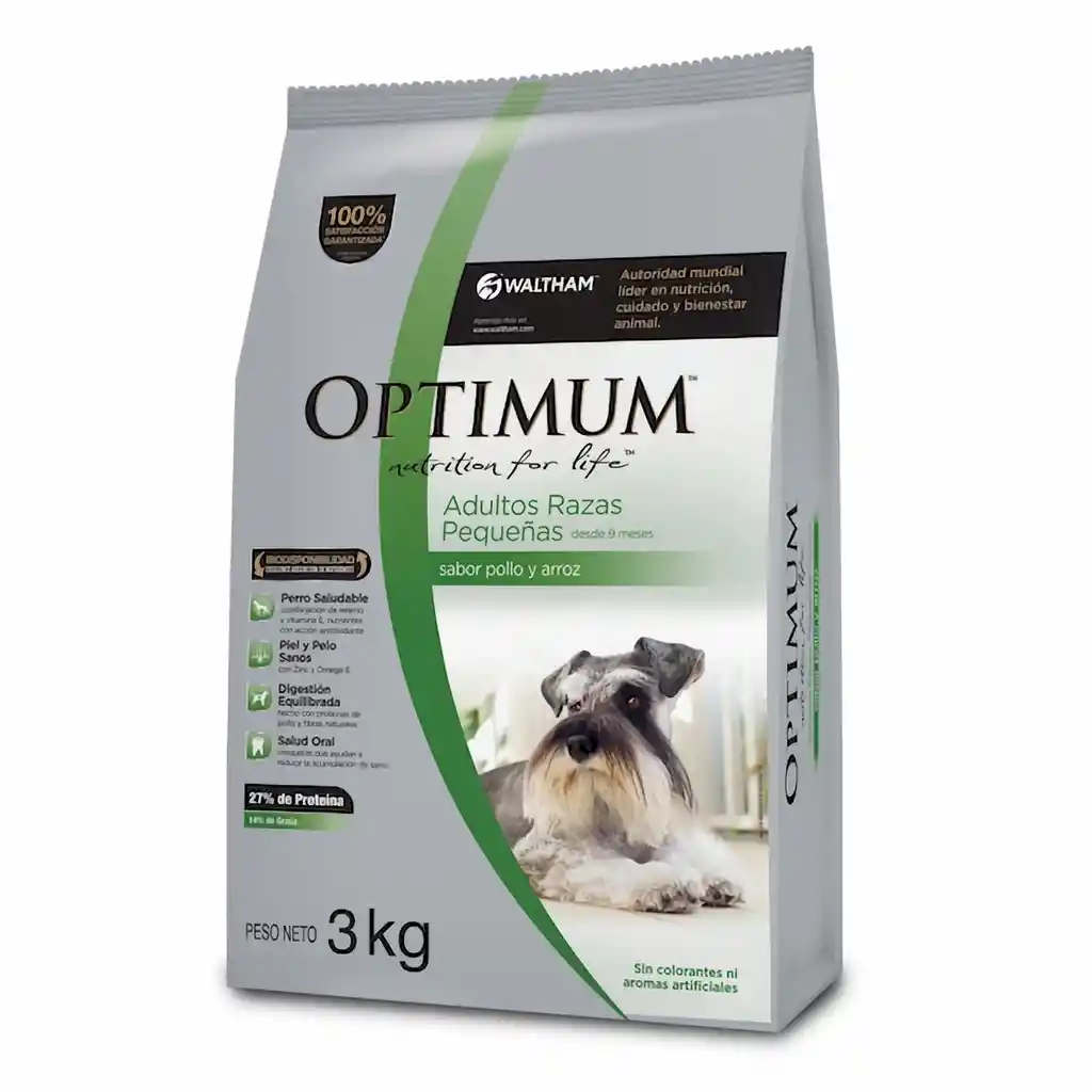 Raza Optimum Alimento Para Perro Adulto Pequena Pollo Y Arroz