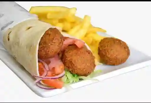 Shawerma Falafel con Papa Frita ,Bebida