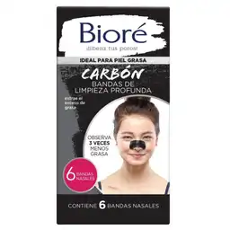 Biore Bandas Limpieza Profunda Carbón Nat